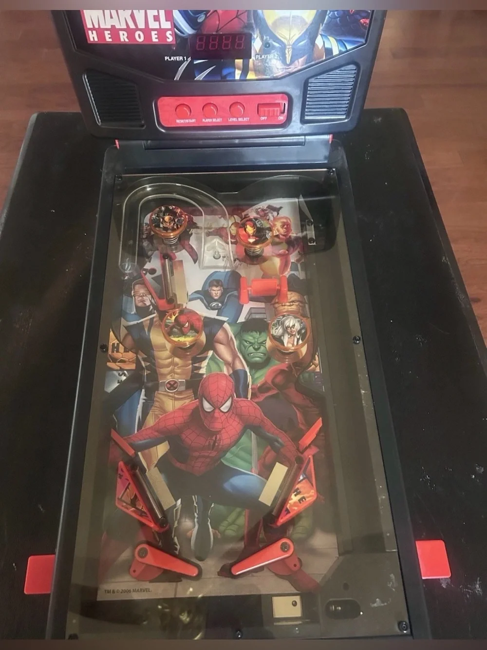Marvel Heroes 2006 Table-Top Mini Pinball Machine WORKS 19